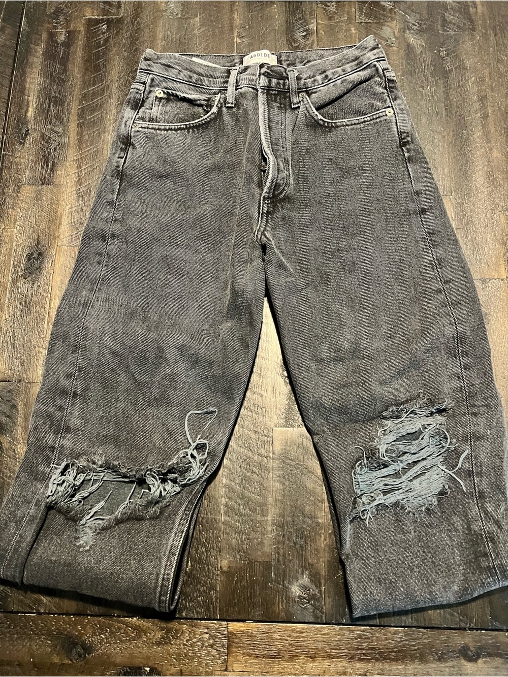 Agolde Black Denim Jeans - Relaxed Fit